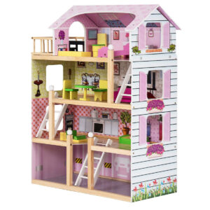 Wooden Doll’s House with Accessories